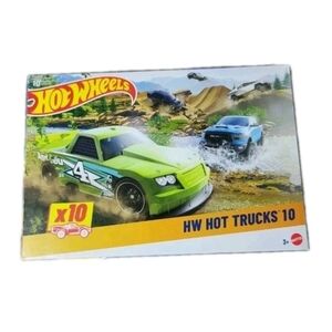Hot Wheels HW Hot Trucks 10 - Green Toy Truck Pack